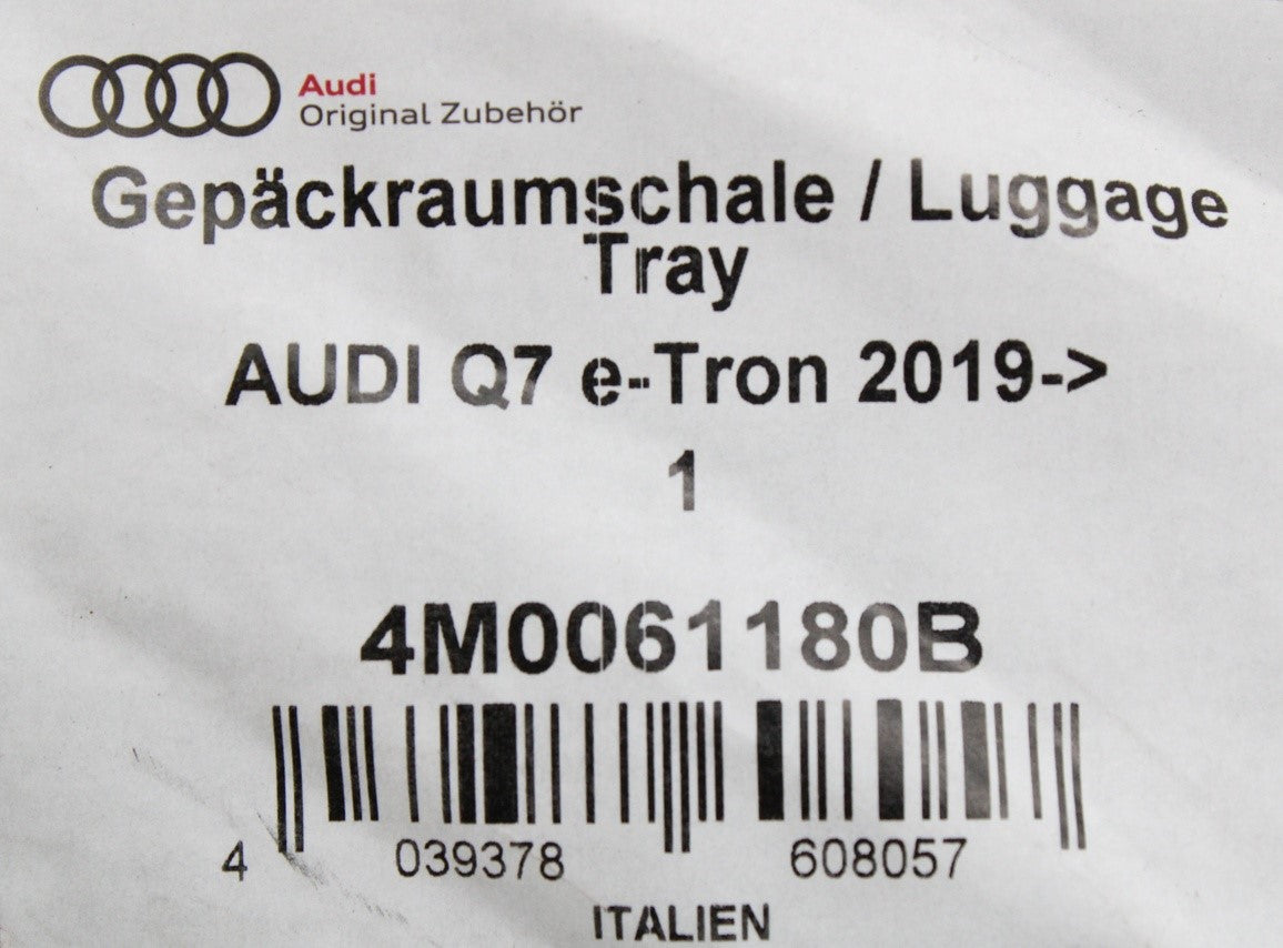 Audi Q7 e-tron 2016-on luggage compartment boot liner 4M0061180B
