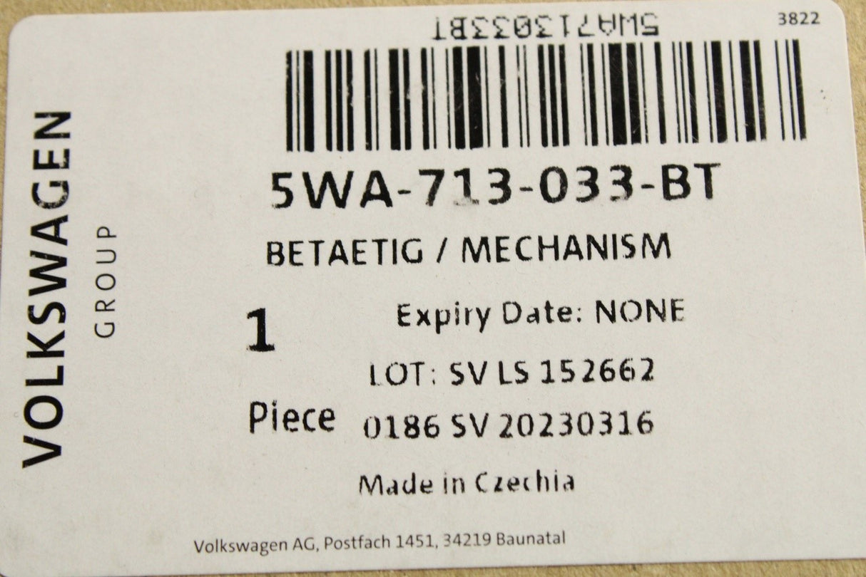 Audi A3 8Y Skoda Octavia SEAT CUPRA gear selector mechanism 5WA713033BT