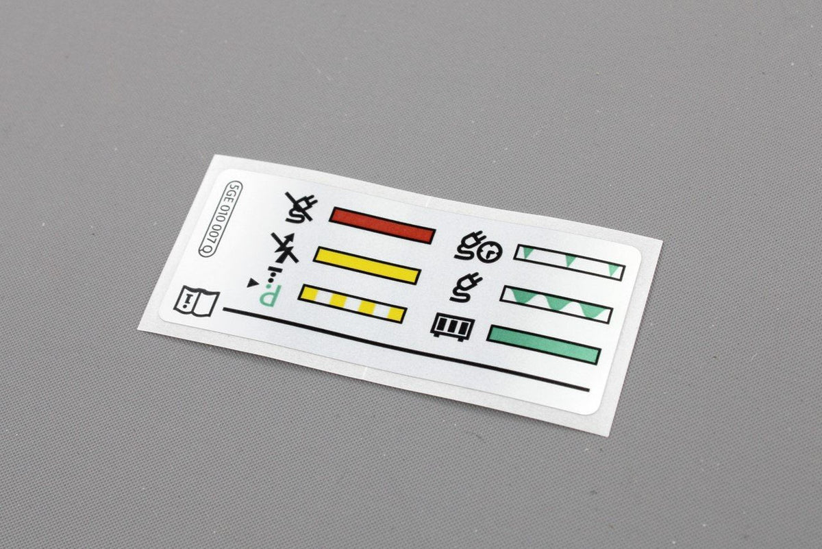 VW Skoda SEAT Hybrid EV Charge status notice sticker 5GE010007Q, view 1