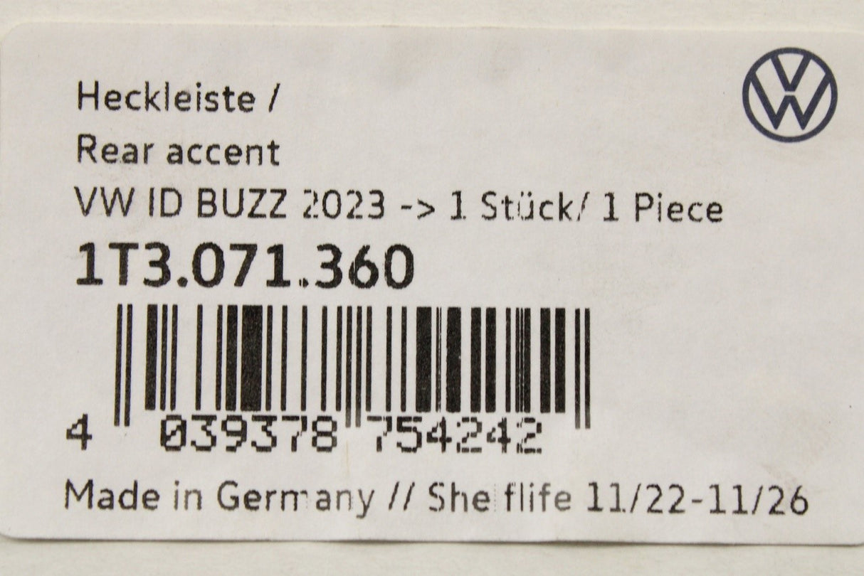 VW ID.Buzz 2023-on rear bumper protector (grey) 1T3071360