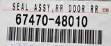 Lexus rear door guide seal (right) 67470-48010