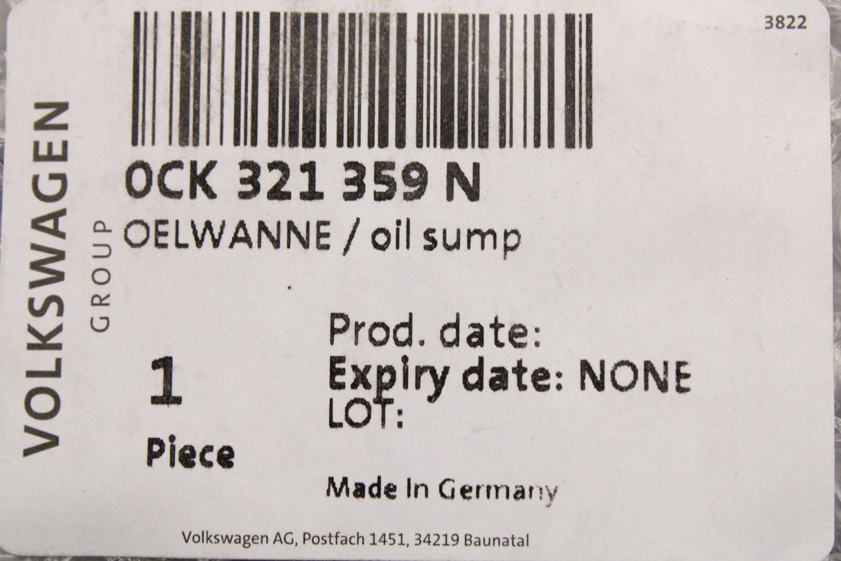 Audi A4 A5 A6 A7 Q5 7 speed automatic gearbox oil sump 0CK321359N