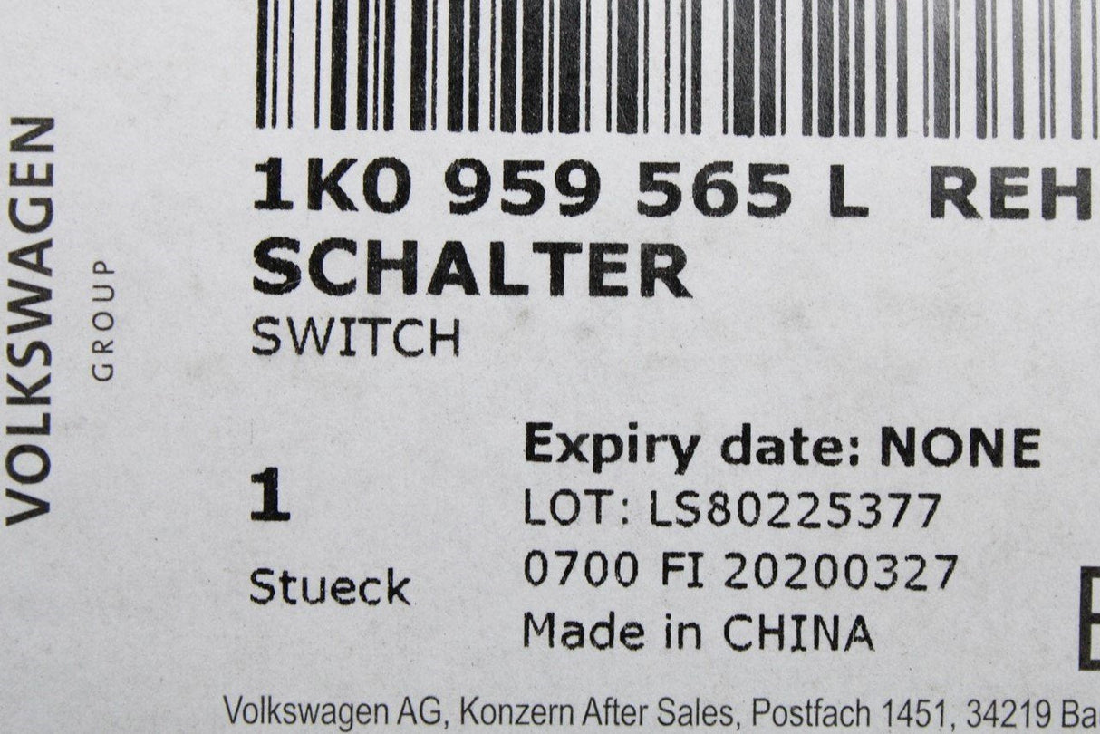 VW Golf MK5 MK6 Eos Passat wing mirror adjust switch 1K0959565L REH