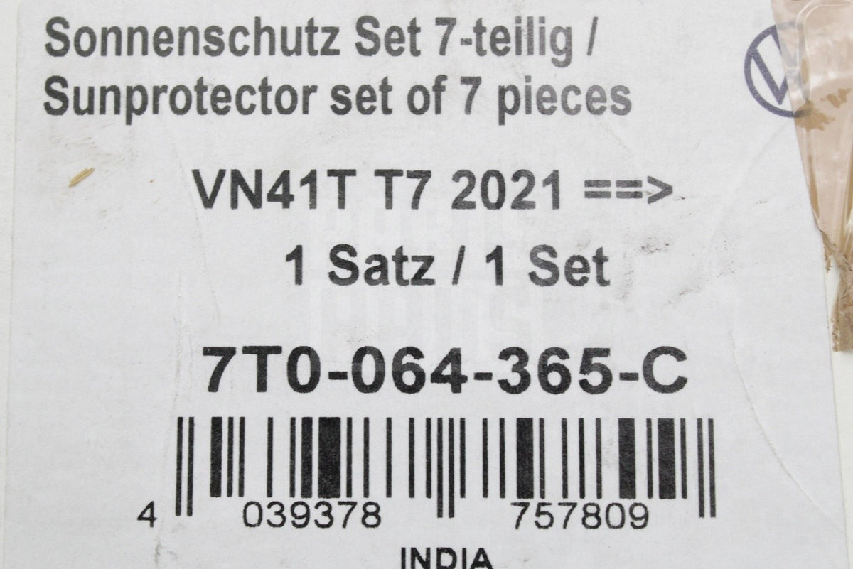 VW Multivan 2022-on accessory sun blinds (7 part) 7T0064365C