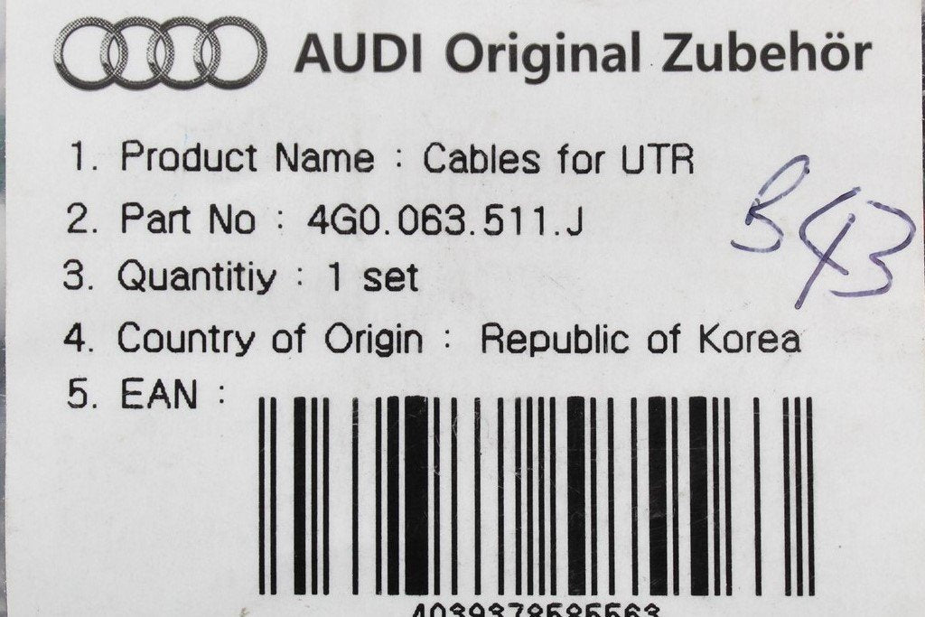 Audi Q5 SQ5 Gen 2 UTR traffic recorder wiring harness 4G0063511J