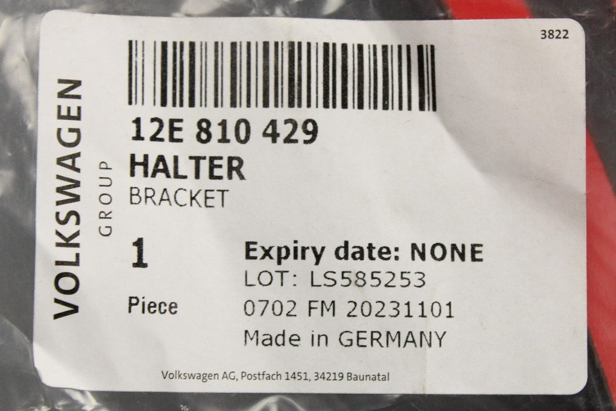 VW Up! Skoda Citigo SEAT wheel arch liner bracket (rear left) 12E810429