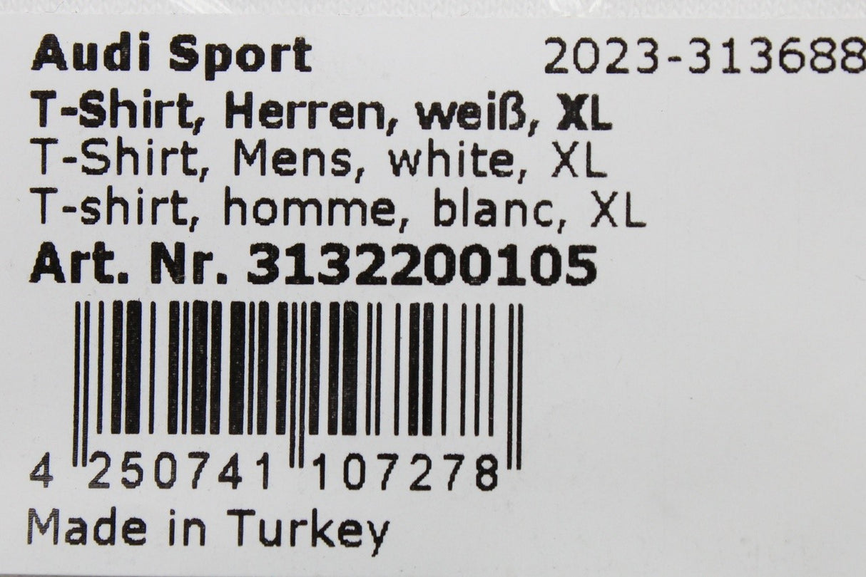Audi Sport Collection men's T-shirt in white (XL) 3132200105