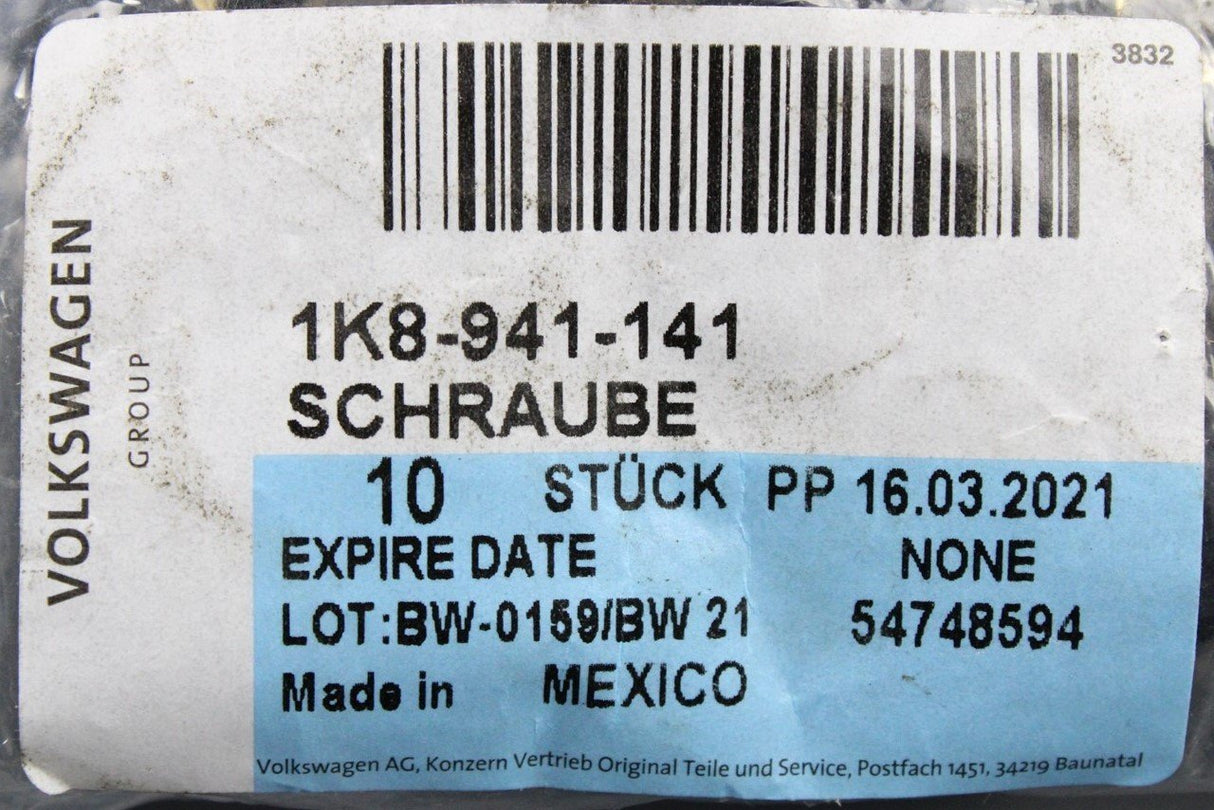 VW Arteon Passat Skoda SEAT Leon headlight banjo bolt (x1) 1K8941141