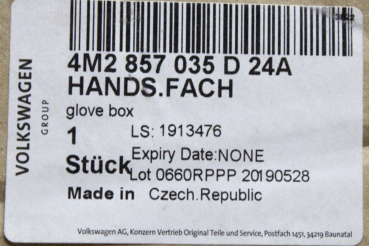 Audi Q7 4M 2016-Onward glove box and door black (RHD) 4M2857035D 24A