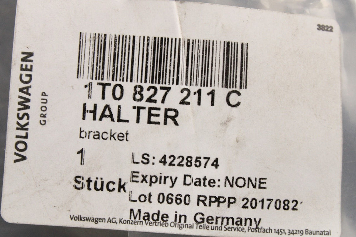 VW Caddy T5 T6 Touareg Touran rear license plate holder Japan 1T0827211C