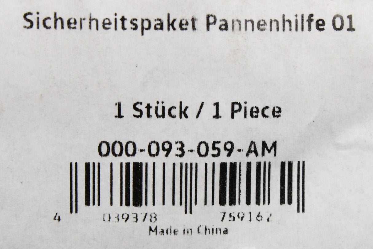 Volkswagen emergency breakdown safety kit 000093059AM