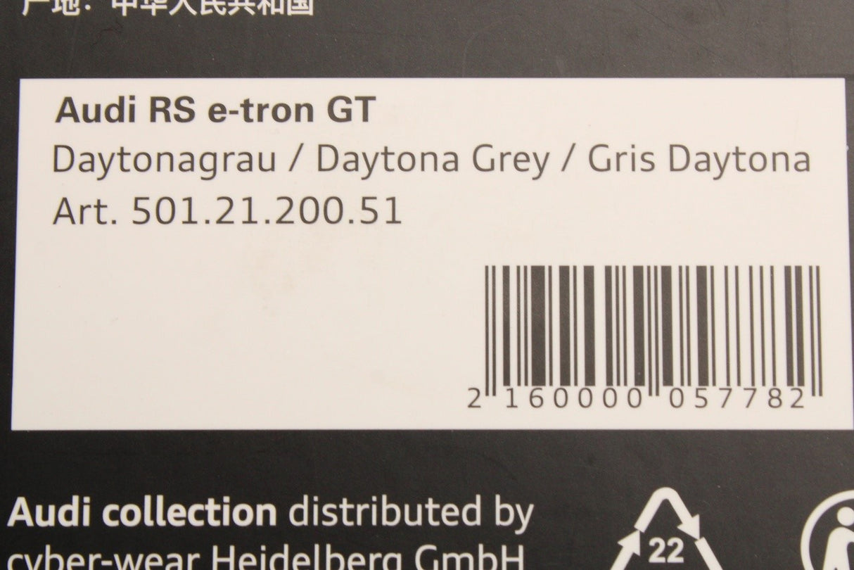 Audi RS e-Tron GT 1:18 model car (daytona grey) 5012120051