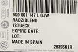 VW Polo 9N 9N3 02-09 Fox 05-10 14" steel wheel trim (x1) 6Q0601147L GJW