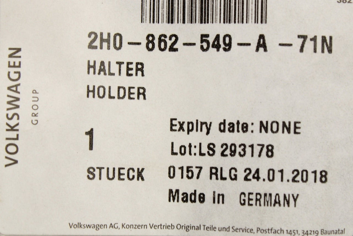 VW Amarok 2010-16 centre console drinks holder 2H0862549A 71N