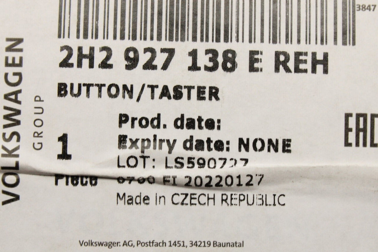 VW Amarok 2010-2022 off road switch 2H2927138E REH