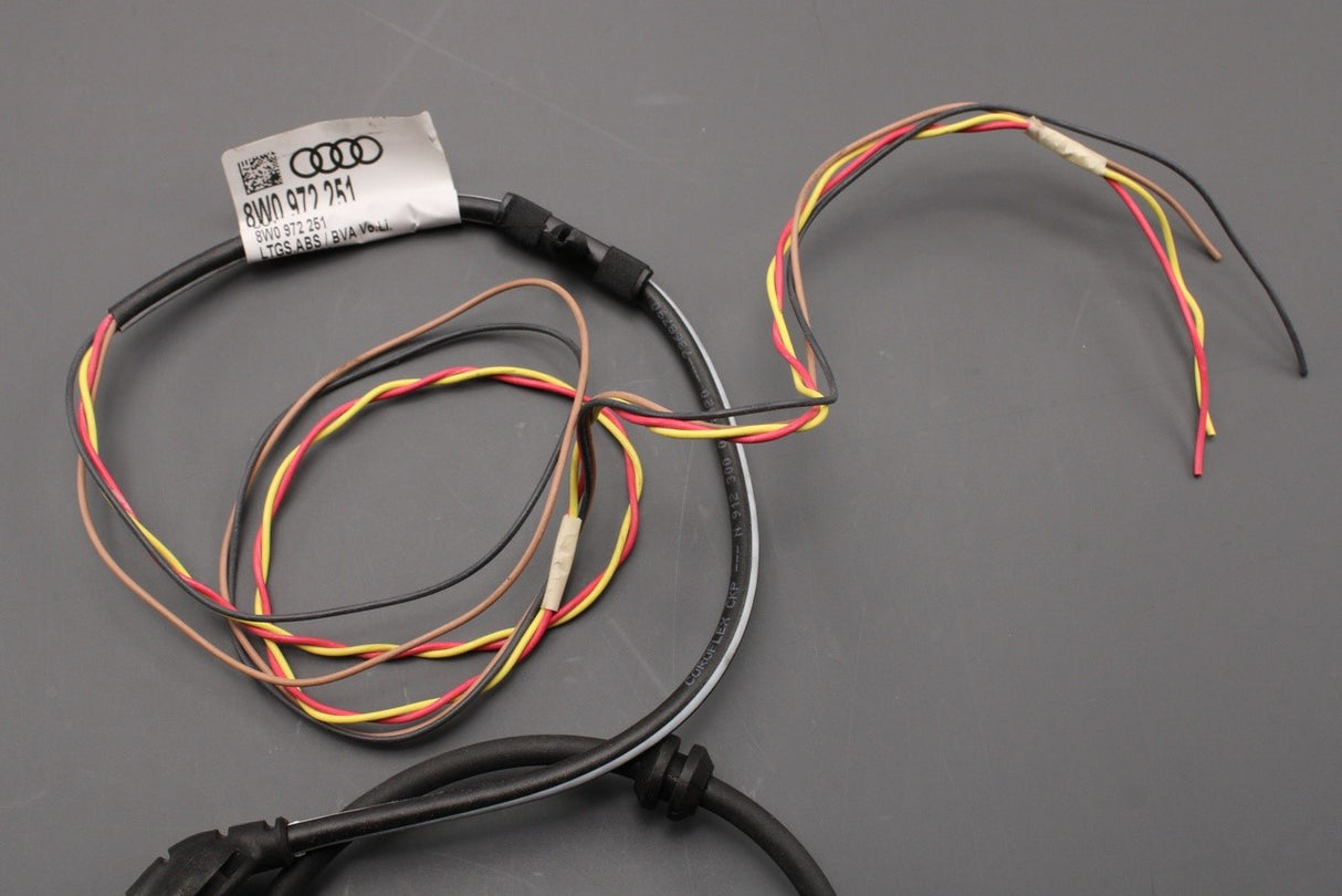 Audi A4 16-on A5 front ABS speed sensor wiring harness (left) 8W0972251