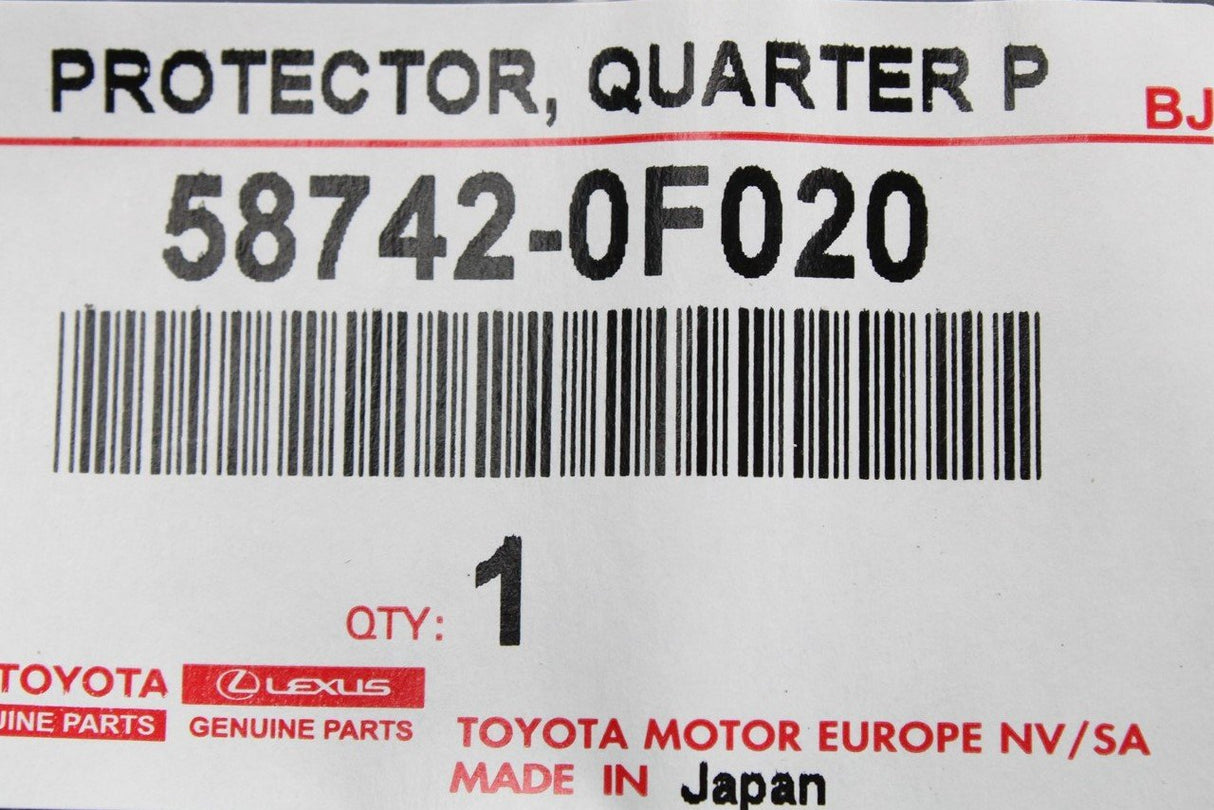 Toyota quarter panel protector 58742-0F020