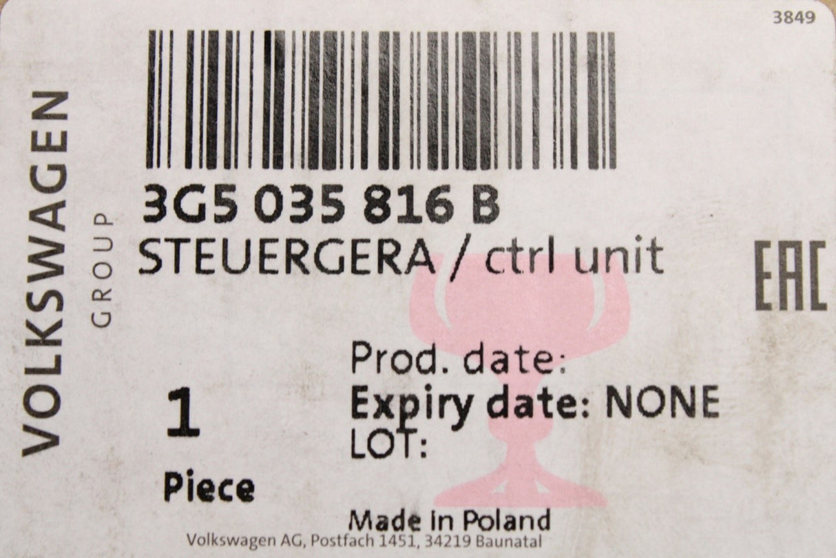VW Passat Tiguan 2015-on information electronics control unit 3G5035816B