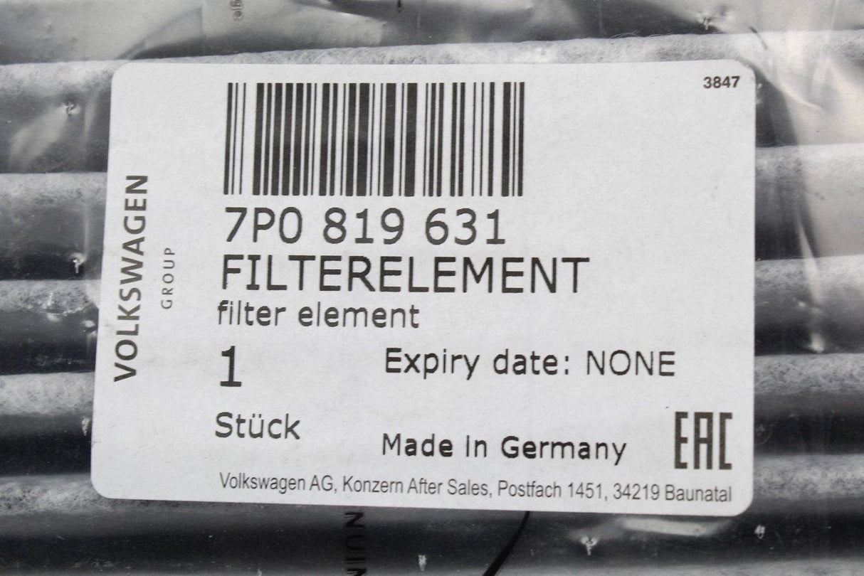 VW Touareg 2011-2018 cabin pollen filter 7P0819631