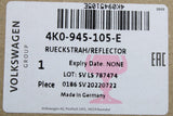 Audi A6 C8 2019-on rear bumper reflector lens (left, outer) 4K0945105E