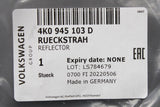 Audi A6 C8 2019-on rear bumper reflector lens (left, inner) 4K0945103D