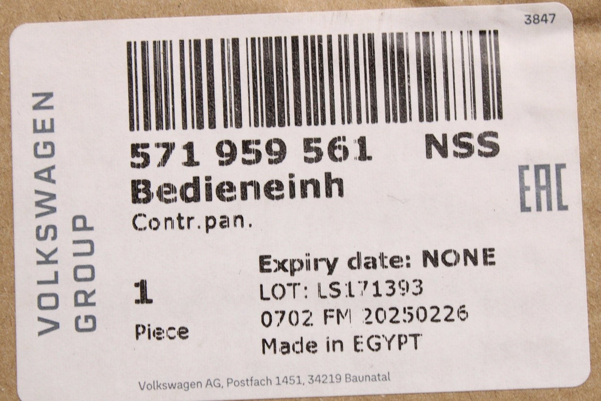 VW Tiguan 24-on Tayron 25-on interior light control panel 571959561 NSS