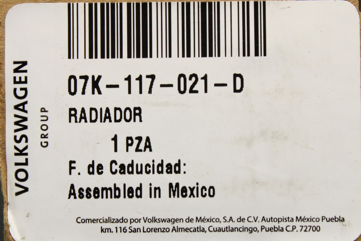 Audi RS3 RSQ3 TTRS 10-18 2.5 TFSI oil cooler 07K117021D