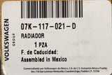 Audi RS3 RSQ3 TTRS 10-18 2.5 TFSI oil cooler 07K117021D