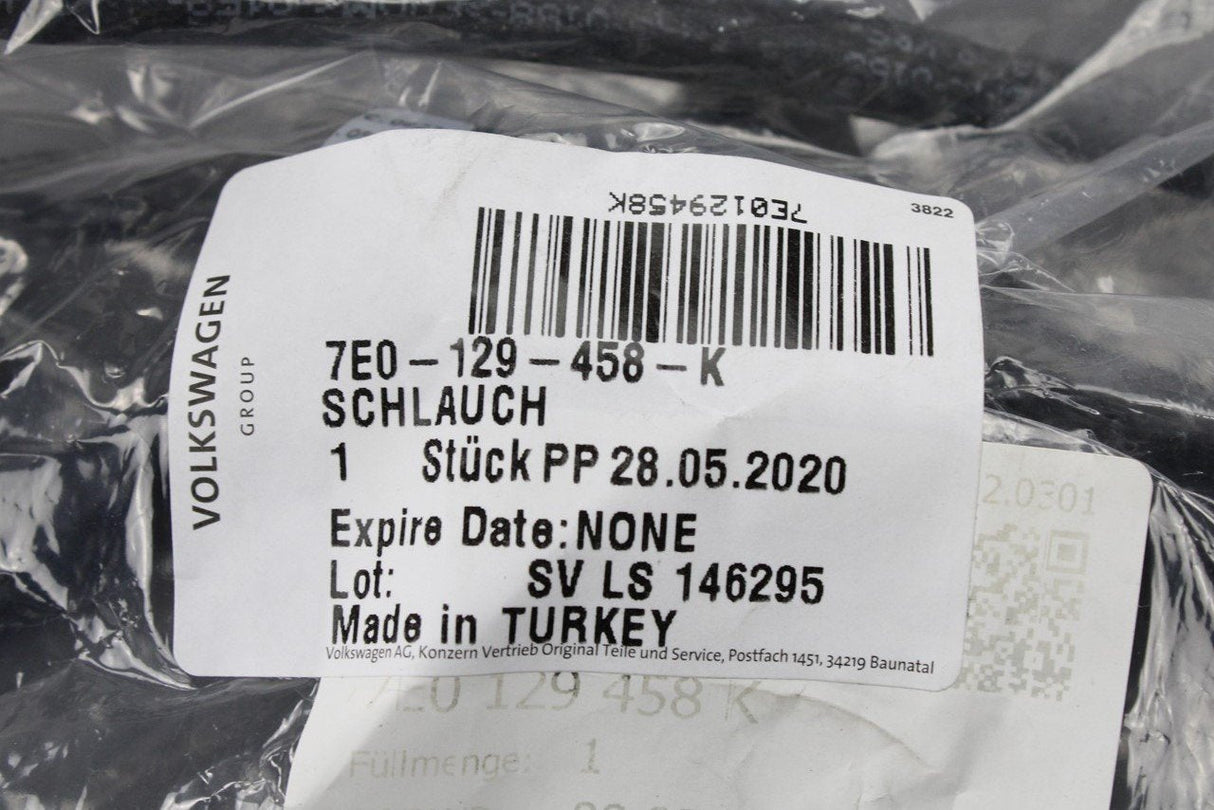 VW Transporter T5.1 T6 2.0 TDI EGR system vacuum hoses 7E0129458K