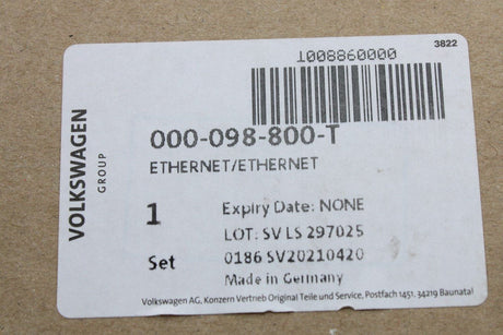 VW Audi Skoda SEAT Ethernet wiring harness 000098800T