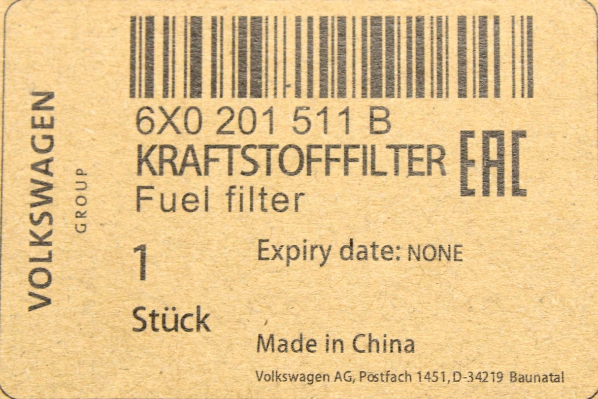 VW Lupo Polo Audi A2 SEAT Ibiza Skoda petrol fuel filter 6X0201511B