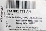 Skoda Karoq 2018-on seat backrest padding foam (front, left) 57A881775AN