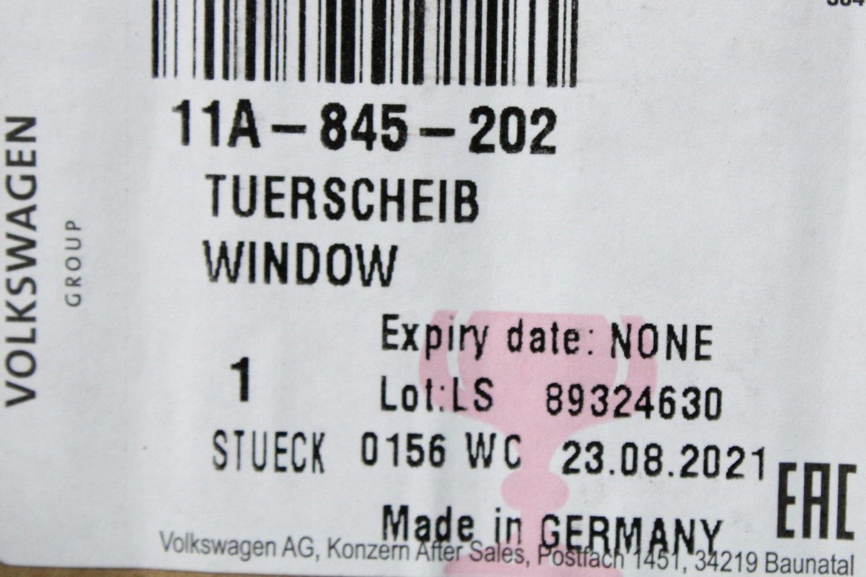 VW ID.4 Audi Q4 e-tron 21-on door window glass (front, right) 11A845202