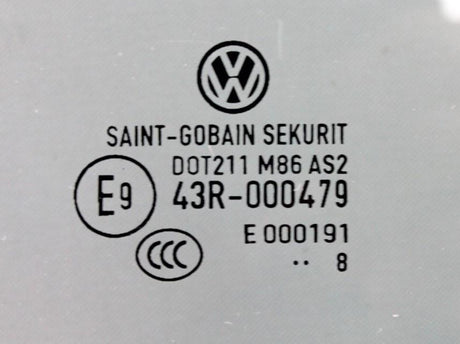 VW Polo 6R 6C 2010-2018 door window glass (front, right) 6R0845202A