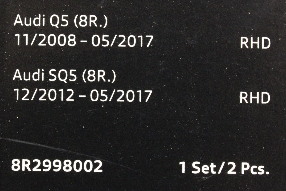 Audi Q5 2009-17 RHD front aerodynamic wiper blades set (x2) 8R2998002
