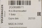 VW Passat Audi A1 SEAT Ibiza brake caliper seal kit (rear) 2G0698671