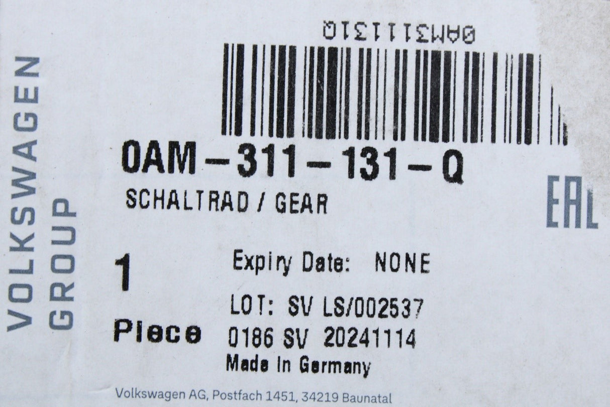 VW Audi Skoda SEAT 7 speed DSG gearbox 3rd gear (DQ200) 0AM311131Q