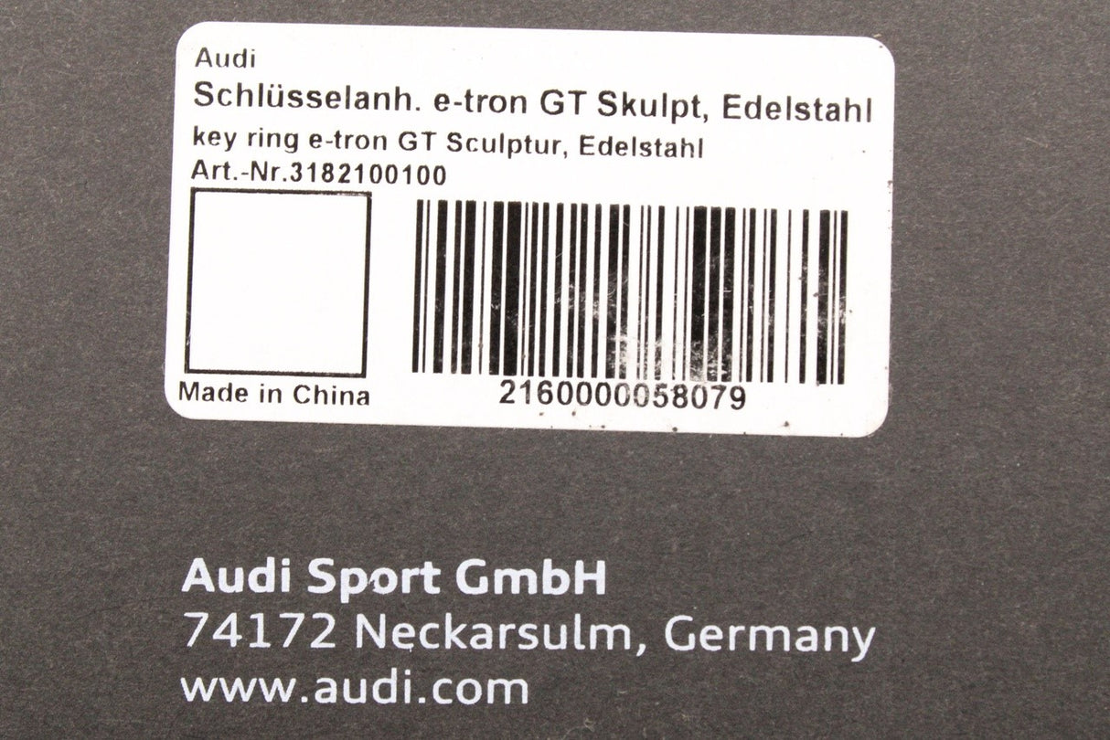 Audi e-Tron GT sculpture keyring 3182100100