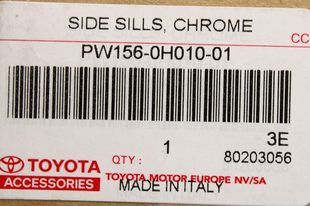 Toyota Aygo X side sill trims (chrome) PW156-0H010-01