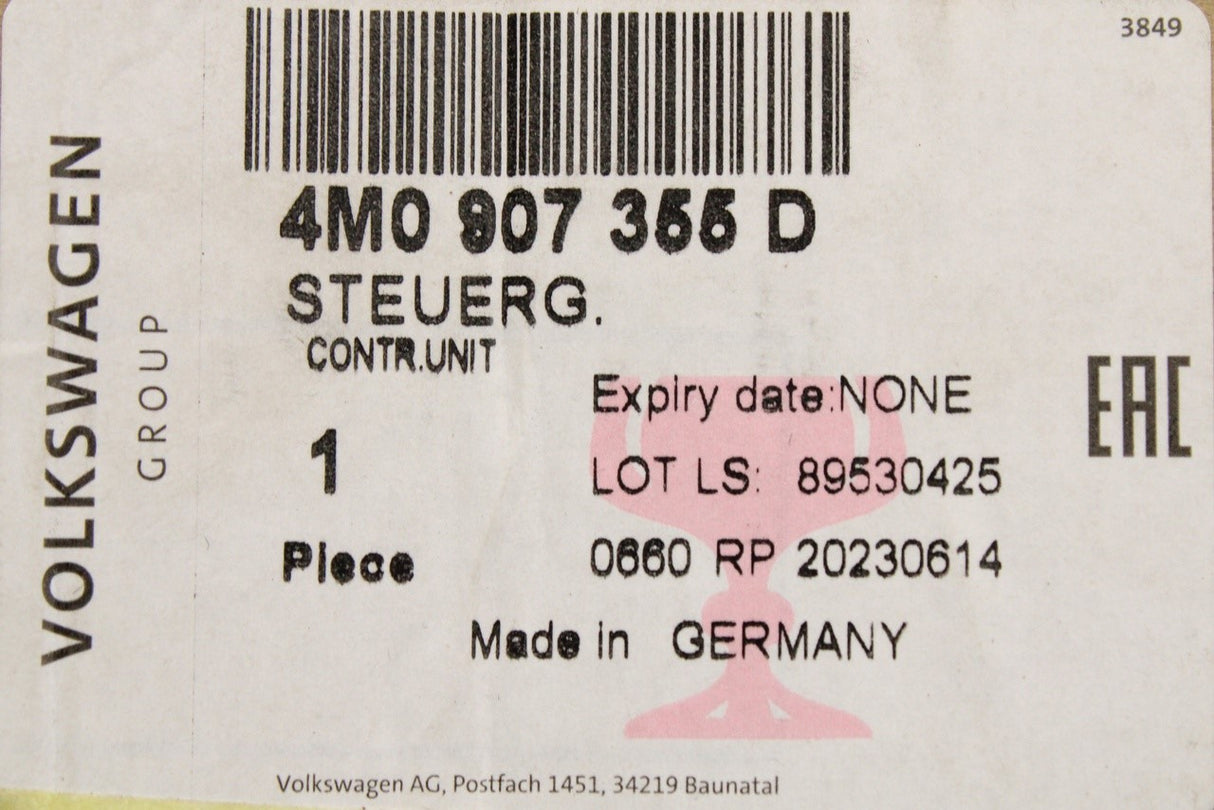 Audi A8 2018-on Q7 2016-on Q8 2019-on Adblue control unit 4M0907355D