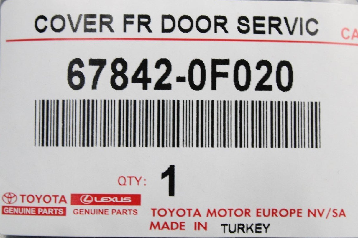 Toyota front door service cover 67842-0F020