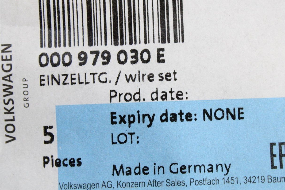 VW Audi Skoda SEAT single wire repair set (x5) 000979030E