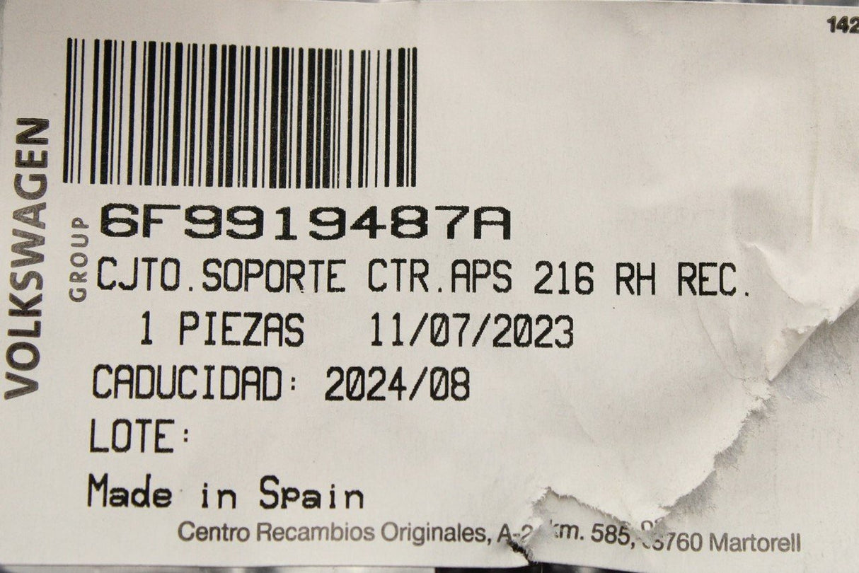 SEAT Arona 18-on parking sensor bracket (front centre right) 6F9919487A