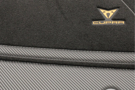 CUPRA Leon 2020-on front & rear carbon effect floor mats 5FH093990F