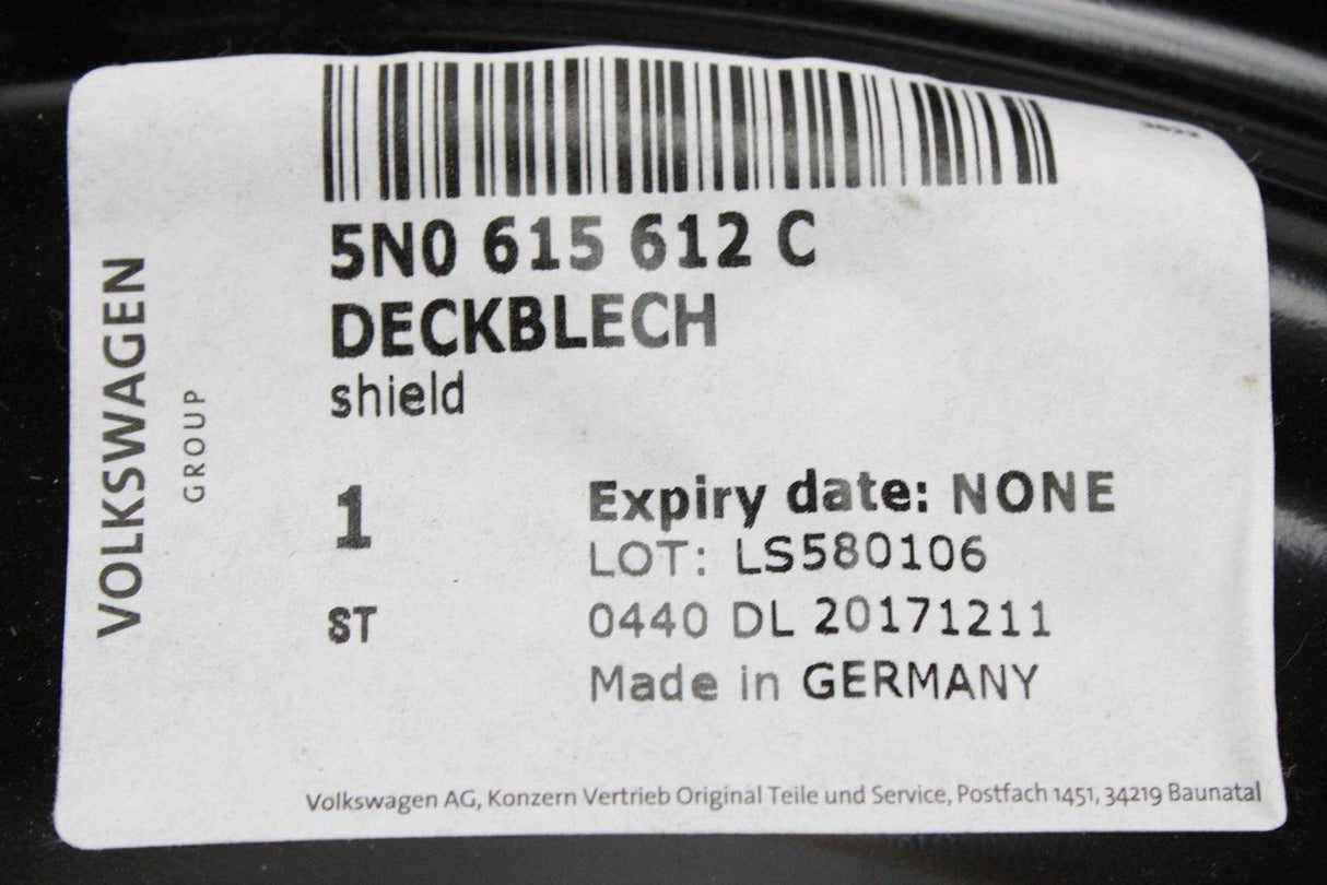 VW Tiguan Audi Q3 SEAT Alhambra right rear disc brake cover 5N0615612C