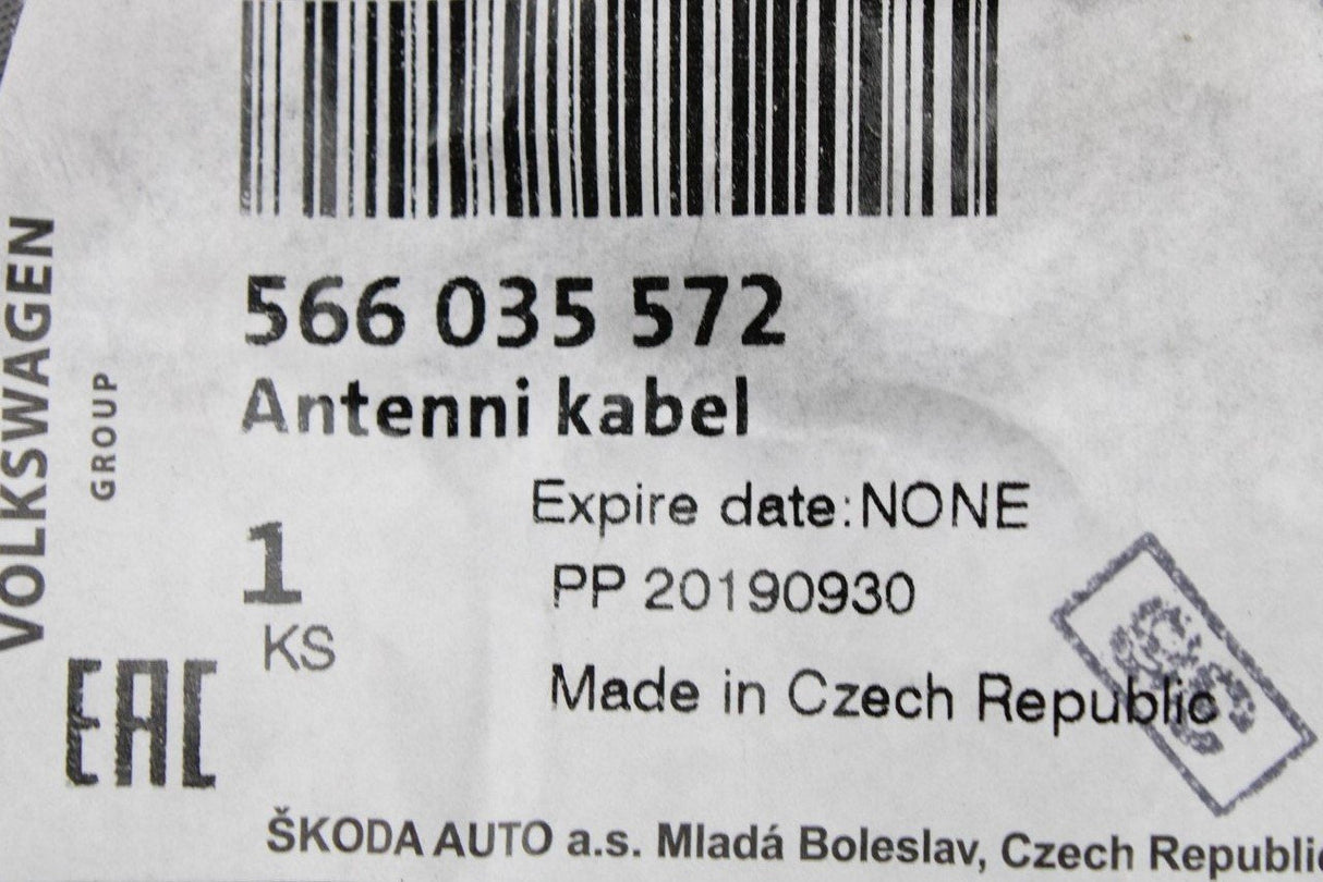 Skoda Kodiaq 2017-On Aerial roof cable with navigation (LHD) 566035572