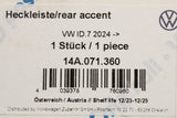 VW ID.7 2024-on tailgate protective strip (chrome effect) 14A071360