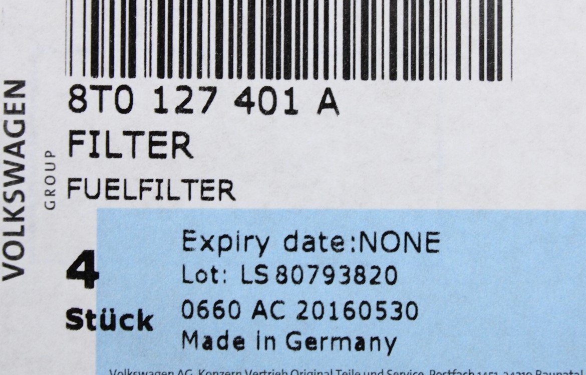 Audi A4 A5 A6 A7 A8 Q5 Q7 Diesel fuel filter 8T0127401A