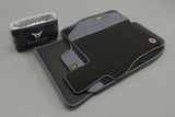 CUPRA Formentor 2021-on front & rear petrol blue floor mats with safety kit 5FH093990E