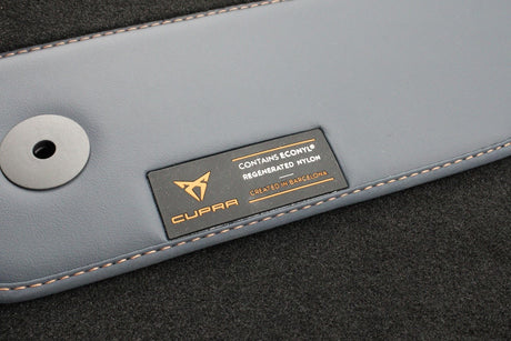 CUPRA Formentor 2021-on front & rear petrol blue floor mats with safety kit 5FH093990E